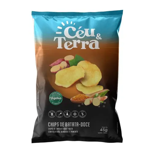 Chips De Vegetais Ceu E Terra Batata Doce Com Açafrão