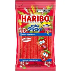 Bala Haribo Acido Morango 70G