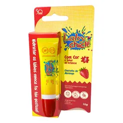 Hidratante Labial Laby Chicle Com Cor Morango 10G
