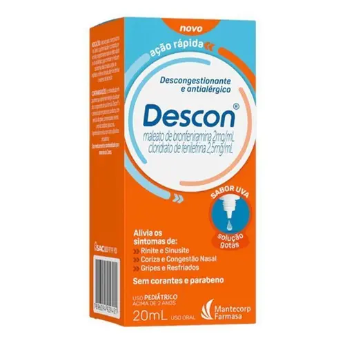 Descon Sabor Uva Gotas 20ml