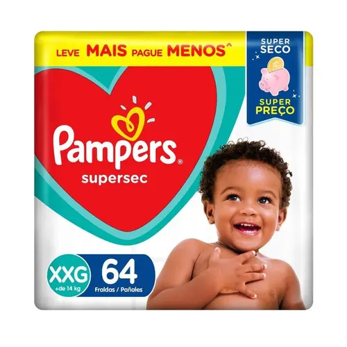 Fralda Pampers Supersec Jumbo XG 68un