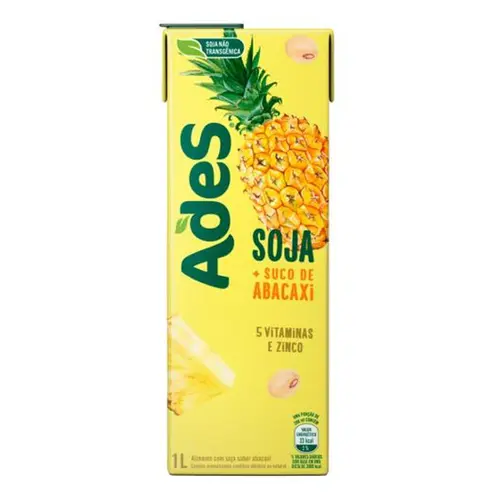 SUCO DE SOJA ABACAXI ADES CAIXA 1L