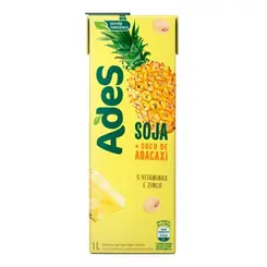SUCO DE SOJA ABACAXI ADES CAIXA 1L