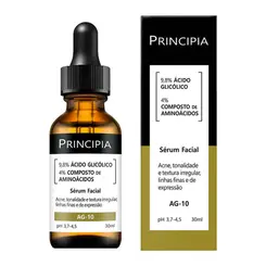 Sérum 9,8% Ácido Glicólico + 4% Composto de Aminoácidos Principia AG-10 30ml