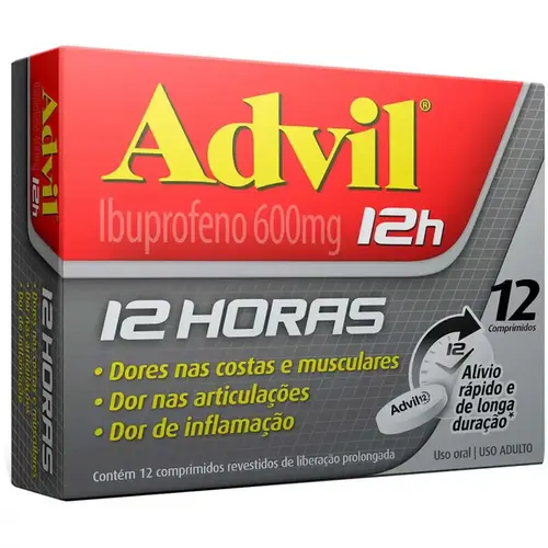 Advil 12H 600mg com 12 Comprimidos Revestidos de Liberação Prolongada