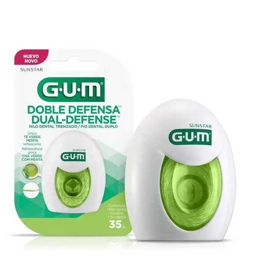 GUM Fio Dental Duplo Dual Defense 35m