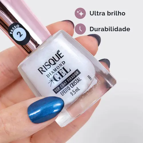 Risque Dg Top Coat Efeito Cristal 9,5Ml