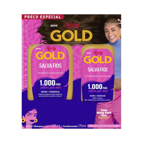 Sh Niely Gold 275Ml Salva Fios+Cond 175Ml