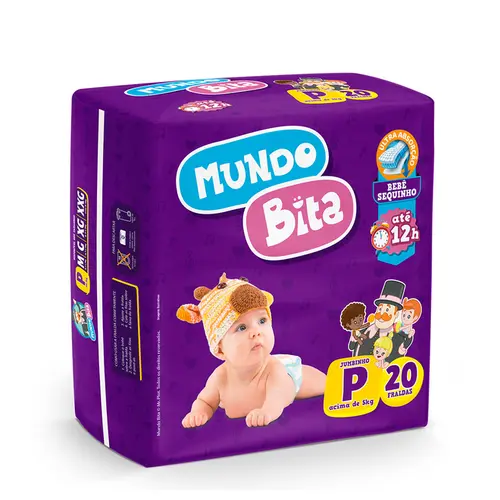 Fralda Descartavel Mundo  Bita Jumbinho Pequena C/20