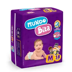 Fralda Descartavel Mundo   Bita Jumbinho Media C/18