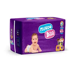 Fralda Descartavel Mundo   Bita Mega Media C/40