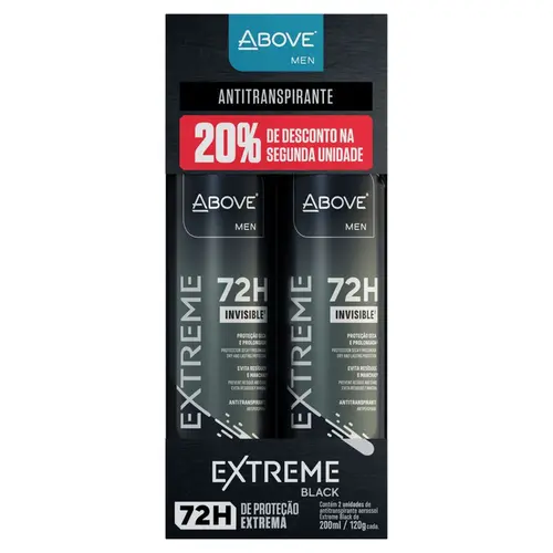 Kit Desod Above C/2Un Duo Ant Extreme Black 200Ml