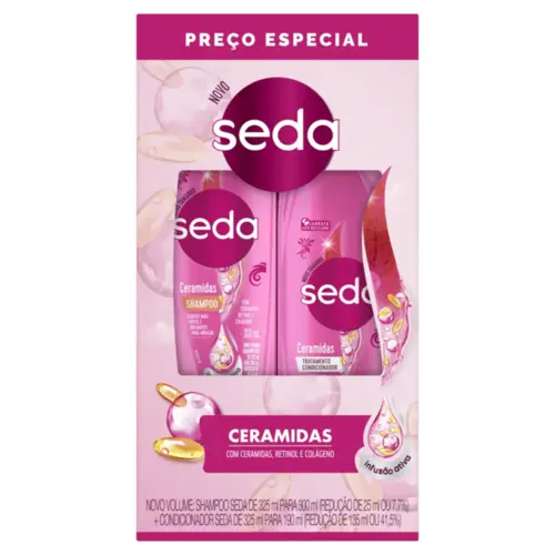 Kit Seda Ceramidas Shampoo 300ml  + Condicionador 190ml