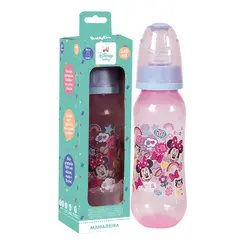 Mamadeira Com Bico Silicone Rosa Minnie Mouse Baby Go 240ml