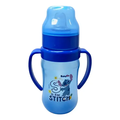 Copo com  Bico Flexível Baby Go Stitch Azul  400ml  Unidade