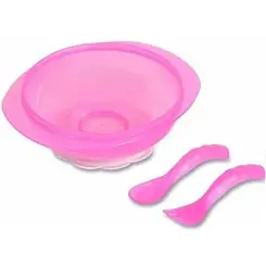 Kit Prato Bowl C/Ventosa E Talheres Ref 1240