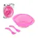 Kit Prato Bowl Baby Go com Ventosa e Talheres Rosa