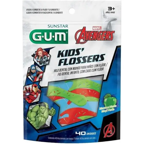 Fio Dental GUM Flosser Avengers c/40