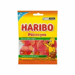 Bala Gelatina Haribo Pessego 80G