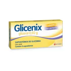 Glicenix Supositório de Glicerina Adulto com 6 Und
