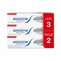Kit Creme Dental Sensodyne Branqueador Extra Fresh 90g Leve 3 Pague 2