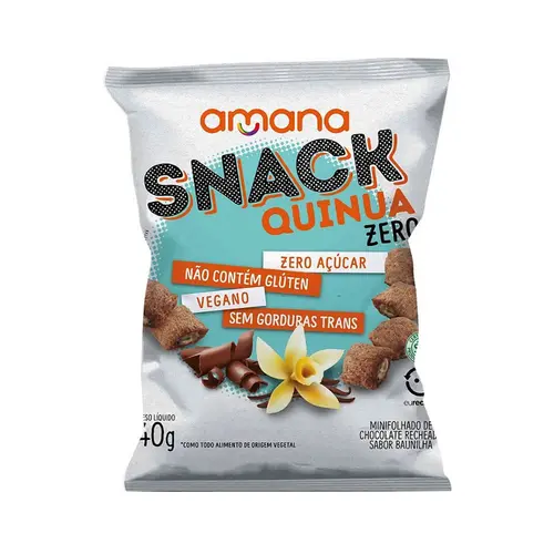 Snack De Quinua Com Choclate Recheado De Baunilha