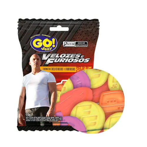 Bala Gelat.Gojelly 70Gr Velozes Furiosos