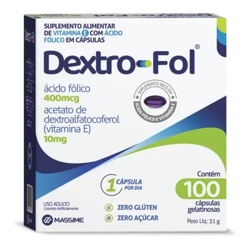 Dextrofol Acido Folico 400mg 100 Caps