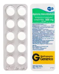 Dipirona Sódica 500mg c/10 cpr - Ems