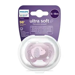 Chupeta Ultra Soft Individual Decorada 6-18M Rosa/Scf092/05