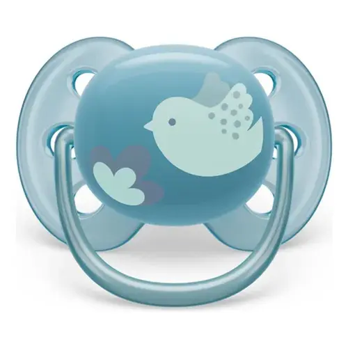 Chupeta Ultra Soft Individual Decorada 6-18M Azul/Scf092/04