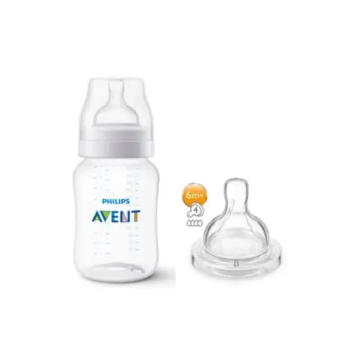 Pack Mamad Anti Col 260Ml+Bico 4 Transp/Scy119/04