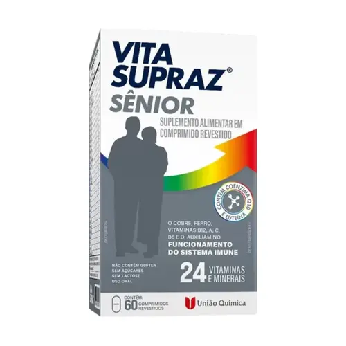 Suplemento Vita Supraz Sênior União Química 60 Capsulas Vitamina