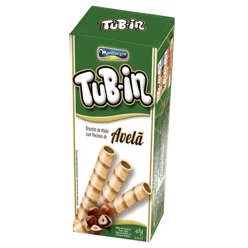 Biscoito Wafer Montevergine Tub-In Recheio Avelã 48g