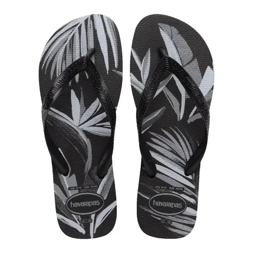 Sandália Havaianas Aloha Preto Cinza 37