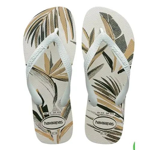 Sand Havaianas Aloha - 7153 -Branco/Branco/Verde Oliv - 41