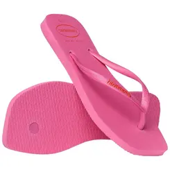 Sand Havaianas Slim Square Logo Pop Up - 5784 - Rosa Flux - 41