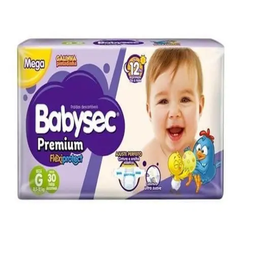 FRALDA BABYSEC PREMIUM MEGA GALINHA PINTADINHA TAM G 30 UN