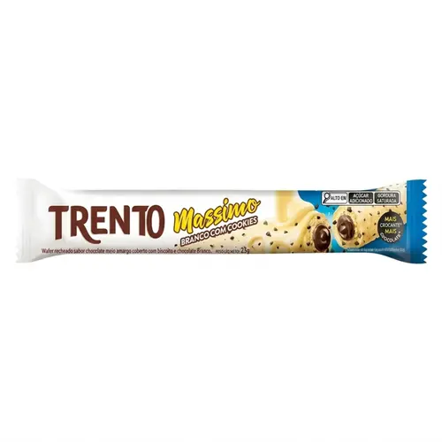 Wafer Trento Massimo Branco Com Cookies 25g