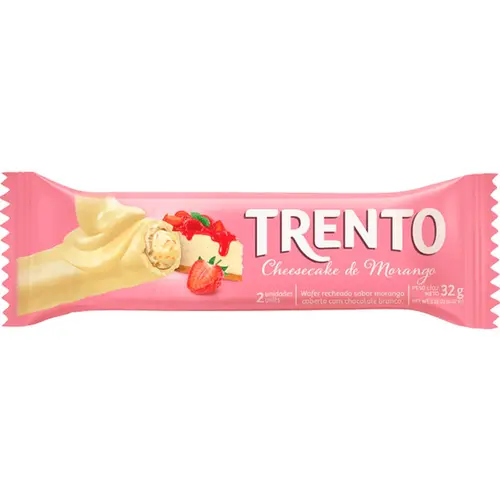 Wafer Trento Cheesecake De Morango 29G