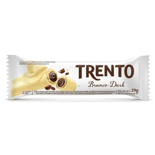 Wafer Trento Chocolate Branco Dark 29g