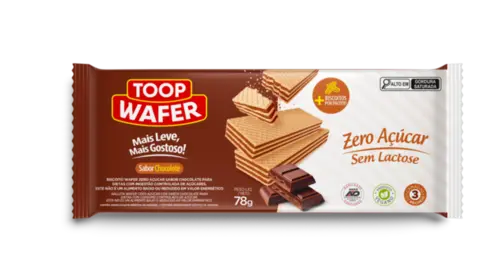 Toop Wafer Zero Açucar Chocolate 78G