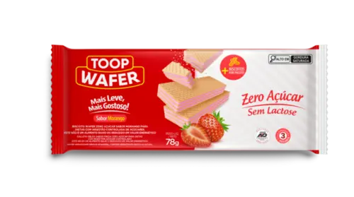 Toop Wafer Zero Açucar Morango 78G