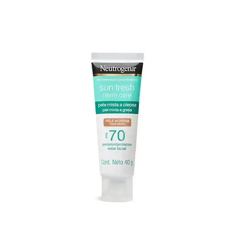 Prot Solar Facial Neutrogena Sun Fresh Derm Care Fps70 Pele Morena 40G