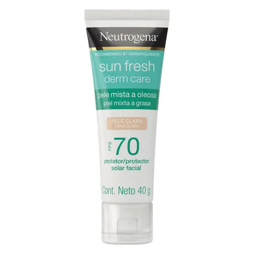 Prot Solar Facial Neutrogena Sun Fresh Derm Care Fps70 Pele Clara 40G