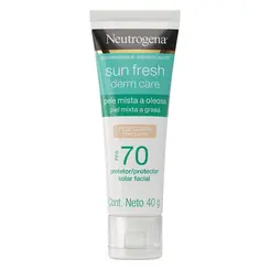Prot Solar Facial Neutrogena Sun Fresh Derm Care Fps70 Pele Clara 40G