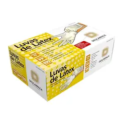 LUVA PROCED LATEX DESCARPACK PP C/ PO 100UN