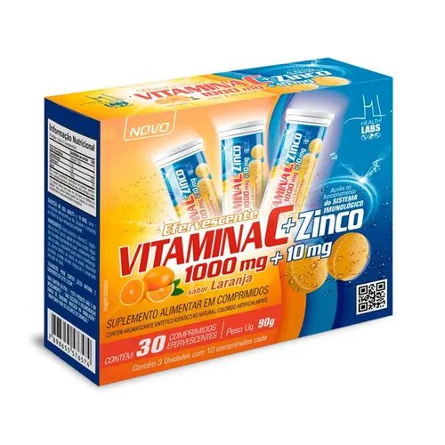 Vitamina C 1g + Zinco 10mg 30 Cpr efervescentes