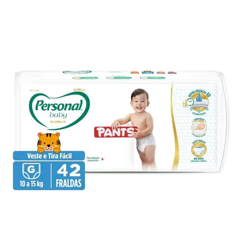 FRALDA PERSONAL BABY PREMIUN PANTS G 42UN