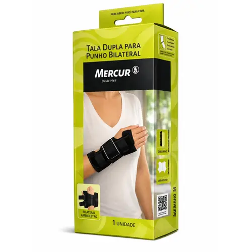 Tala Dupla Para Punho Bilateral Mercur Preto P